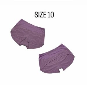 Lululemon Speed Up Mid-Rise Lined Running Shorts -Muted Purple  - Size [10].